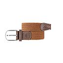 Billybelt - Elastische gevlochten riem - Caramel - Maat 1