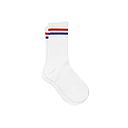 BillyBelt - Chaussettes rétro - Blanc, rayé rouge et bleu