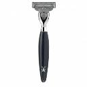 [MU/R876M3] Muehle - Kosmo - Black Resin - Mach 3 Multi-blade Razor