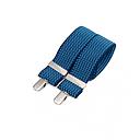 [BR/114] Bretelles larges à pinces - micro motifs bleu sur fond navy