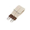 [BR/131] Dunne bretellen met clips en leer - Sahara beige