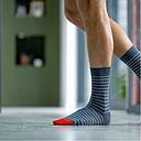 [BB/RF18] BillyBelt - Chaussettes Fines rayures - Marine / Blanc