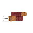 [BB/CM77-T0] Billybelt - Ceinture tressée élastique - Grenat - Taille 0