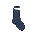 [BB/TE01] BillyBelt - Chaussettes rétro - Bleu, rayé blanc