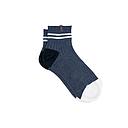 [BB/CMH01] BillyBelt - Chaussettes mi-hautes - Marine, rayé blanc