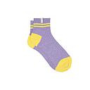 [BB/CMH03] BillyBelt - Chaussettes mi-hautes - Violet, rayé jaune