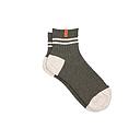 [BB/CMH06] BillyBelt - Chaussettes mi-hautes - Kaki, rayé orange
